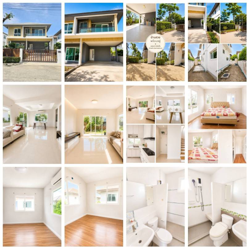บ้านเดี่ยวพร้อมอยู่ โครงการพฤกษ์ลดา สุวรรณภูมิ บรรยากาศดี เข้าออกสะดวก